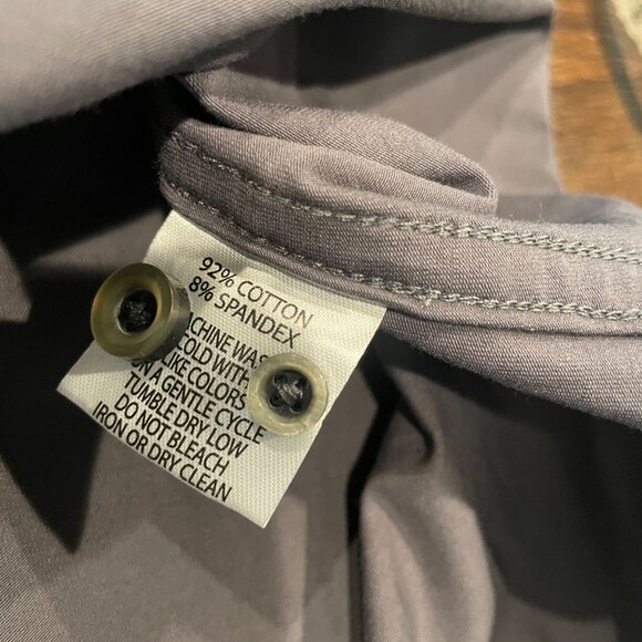 NWT Dstrct & Row Men's Sz L Stretch Dress Shirt Gunmetal Gray LS Button Down - Picture 7 of 7